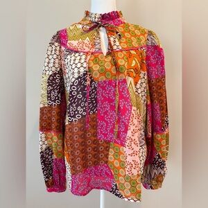 Fate Long Sleeve Cotton Blouse Womens Small Like New Condition